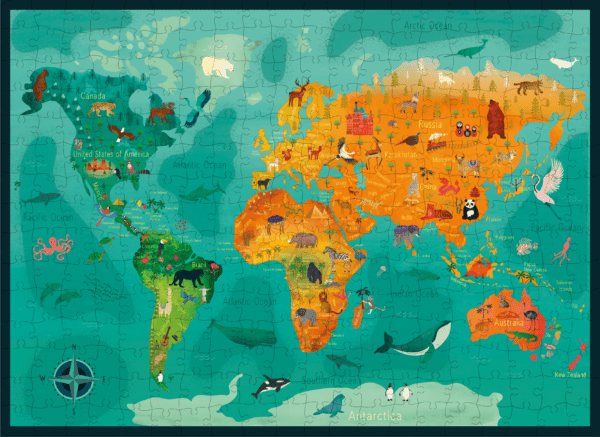 elena essex world map 300 piece jigsaw puzzles for kids