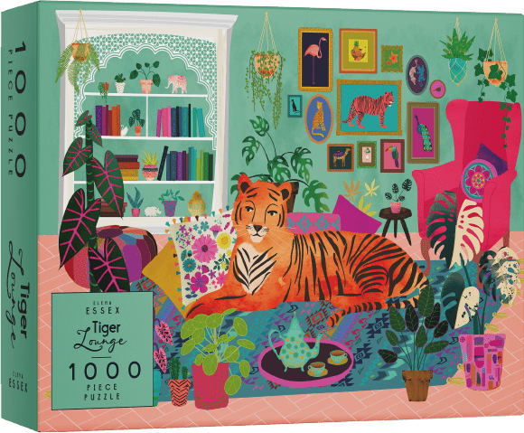 elena essex tiger lounge 1000 piece jigsaw puzzle